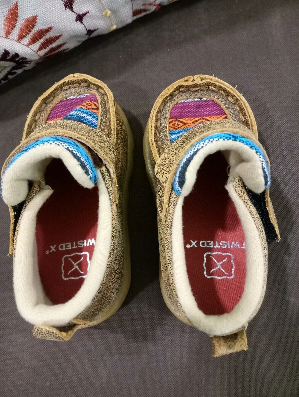 Twisted X Infant Bomber & Multi Serape Driving Moc Shoes ICA0004 Size 2M